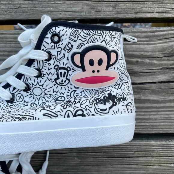 Paul Frank Size 8 HIghtop Doodle Shoe Sneaker Keith Haring Inspired - Picture 10 of 16